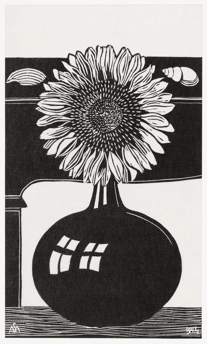 Sunflower artwork (1900s) | Samuel Jessurun de Mesquita Posters, Prints, & Visual Artwork The Trumpet Shop   