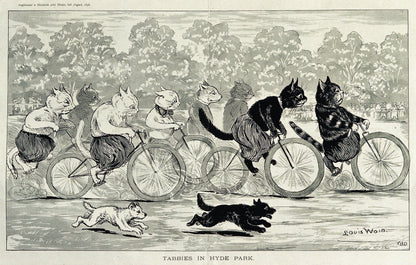 Tabbies in Hyde Park (1900s) | Louis Wain