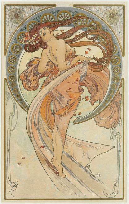 Alphonse Mucha "The Arts" painting print (1890s)