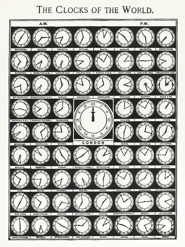 The Clocks of the World art print (1910)  The Trumpet Shop   