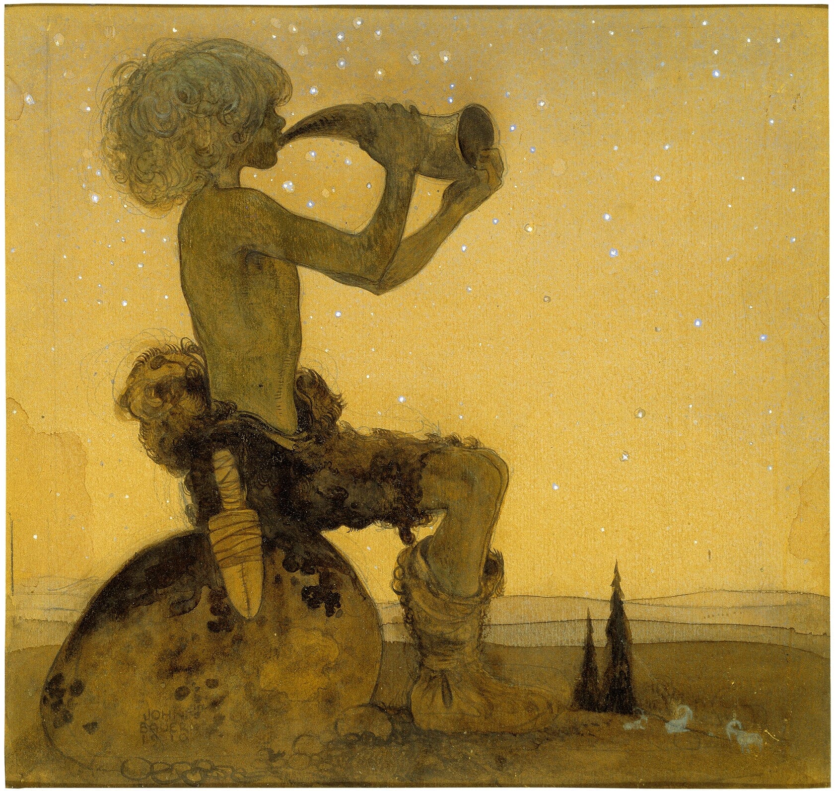 The Fairy Shepherd (1910) | Fairy bedroom decor | John Bauer Posters, Prints, & Visual Artwork The Trumpet Shop   