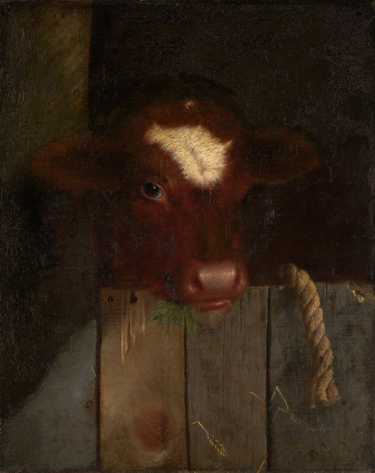 The Family Cow (1800s) | Vintage cow painting print | William Merritt Chase Posters, Prints, & Visual Artwork The Trumpet Shop   