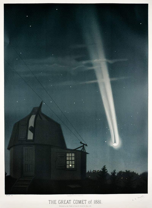 The great comet of 1881 | Vintage astronomy prints | E. L. Trouvelot Posters, Prints, & Visual Artwork The Trumpet Shop   