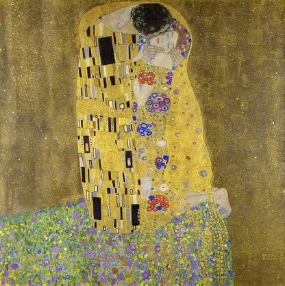 Gustav Klimt "The Kiss" artwork (1900s)