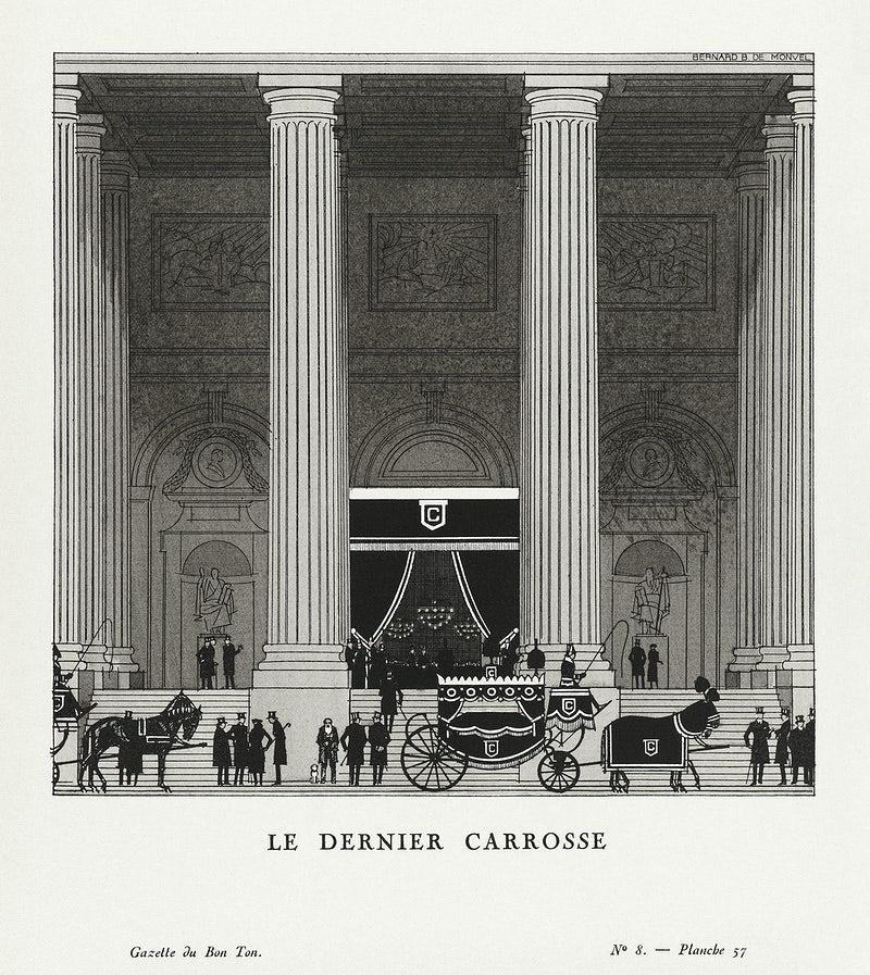 The Last Coach (1920) | Black and white art deco artwork | Bernard Boutet de Monvel Posters, Prints, & Visual Artwork The Trumpet Shop   