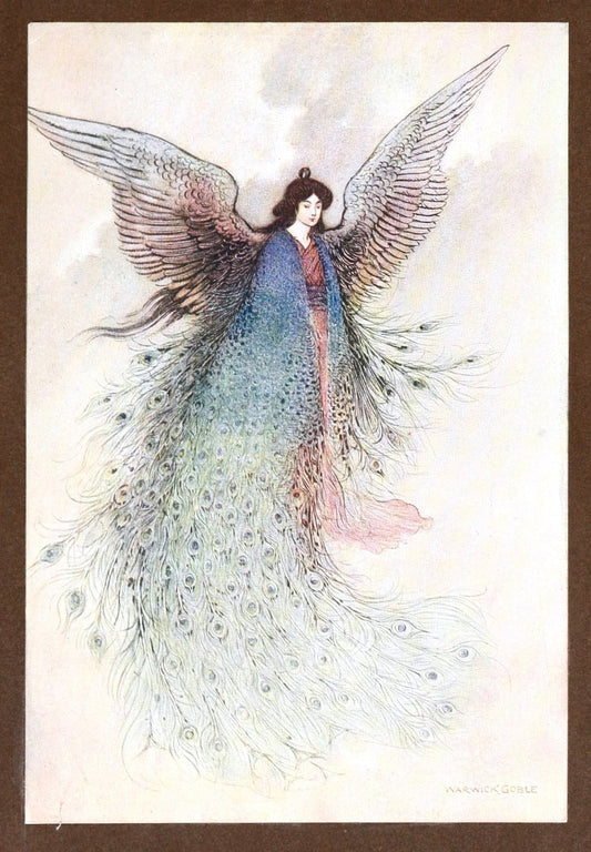 The Moon Maiden (1900s) | Vintage fairy art prints | Warwick Goble Posters, Prints, & Visual Artwork The Trumpet Shop   