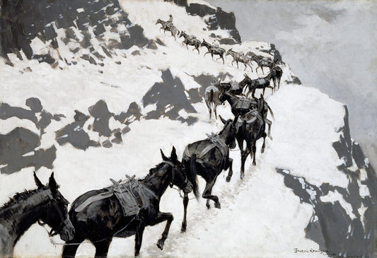The Mule Pack (1900s) | Frederic Remington artwork prints Posters, Prints, & Visual Artwork The Trumpet Shop   