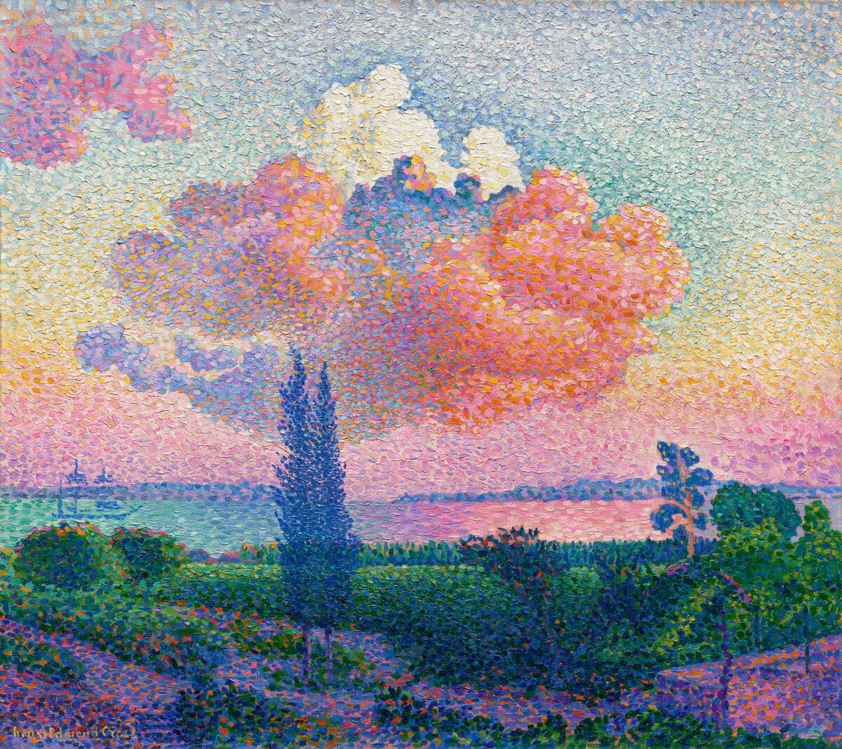 The Pink Cloud (1896)| Pink pastel desk home inspo | Henri-Edmund Cross Posters, Prints, & Visual Artwork The Trumpet Shop   