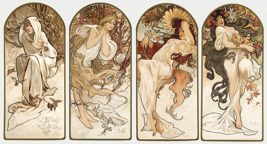 Four Seasons (1890s) | Alphonse Mucha artwork Posters, Prints, & Visual Artwork The Trumpet Shop   