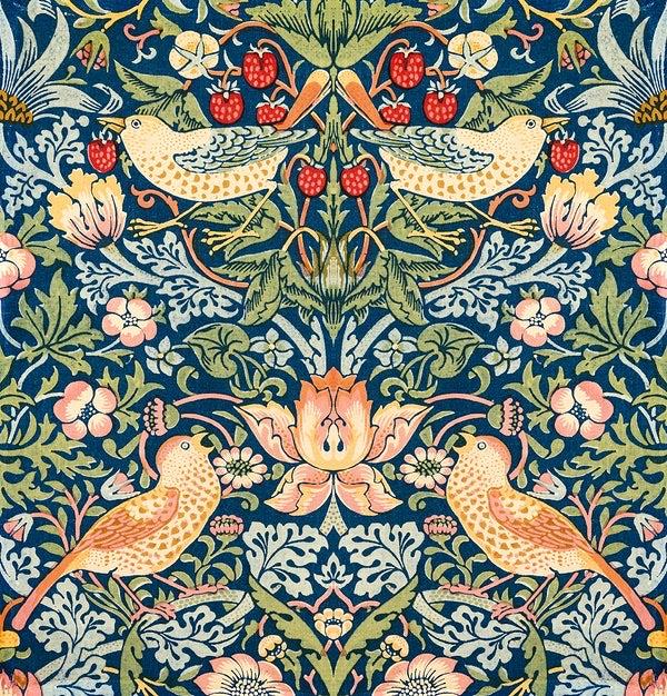 The “Strawberry Thieves” (1880s) | Vintage prints of birds | William Morris Posters, Prints, & Visual Artwork The Trumpet Shop   