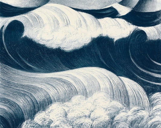 The Wave (1900s) | Ocean waves wall art | Christopher Nevinson Posters, Prints, & Visual Artwork The Trumpet Shop   