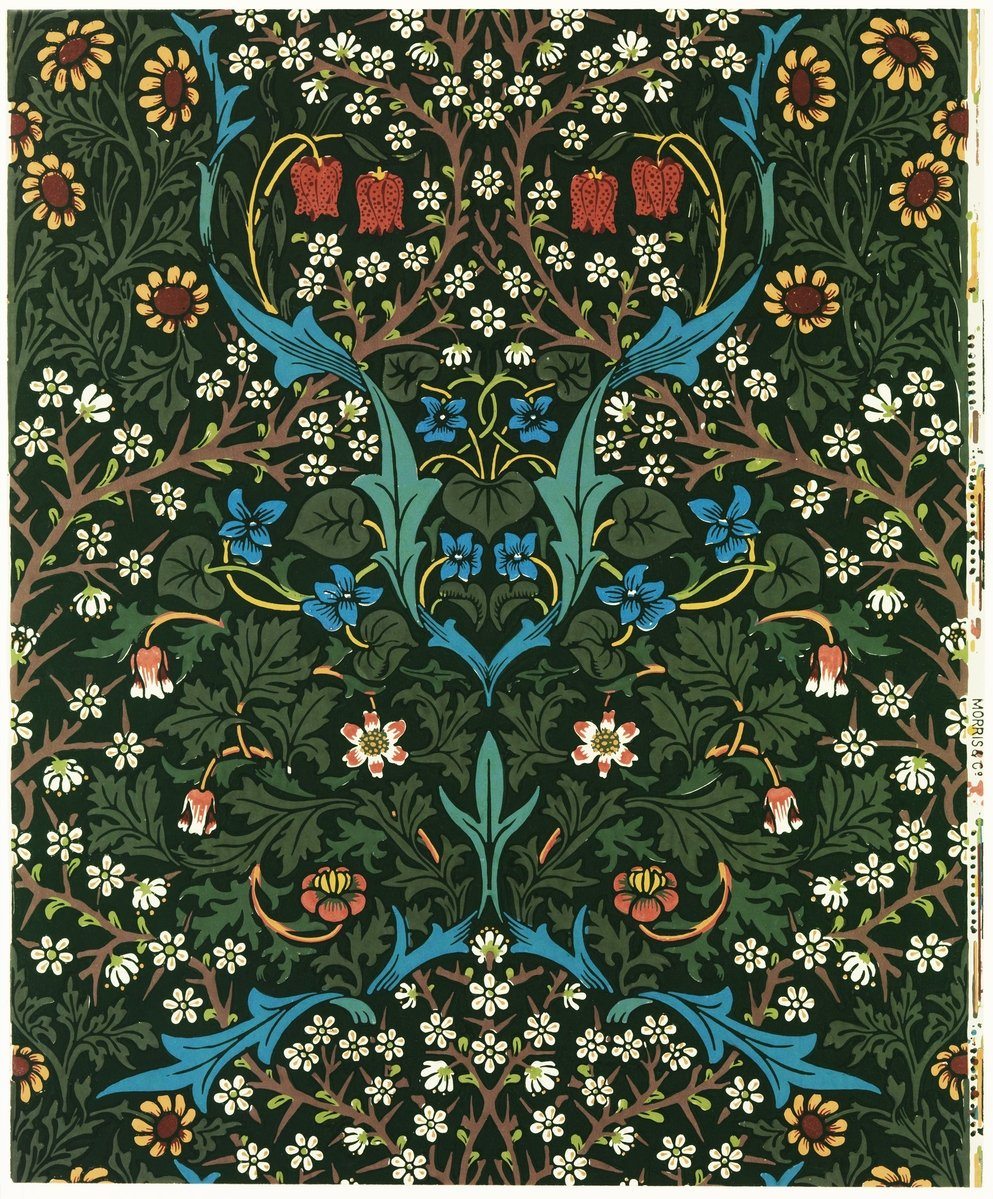 William Morris Tulip wallpaper design print (late 1800s) Posters, Prints, & Visual Artwork The Trumpet Shop   
