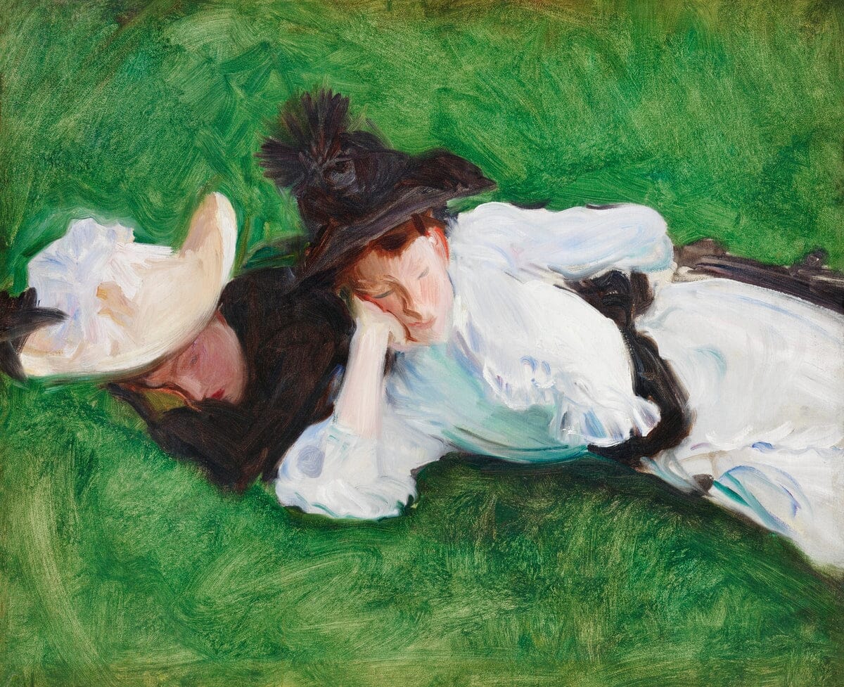 Girls on a lawn (1800s) | John Singer Sargent artwork Posters, Prints, & Visual Artwork The Trumpet Shop   