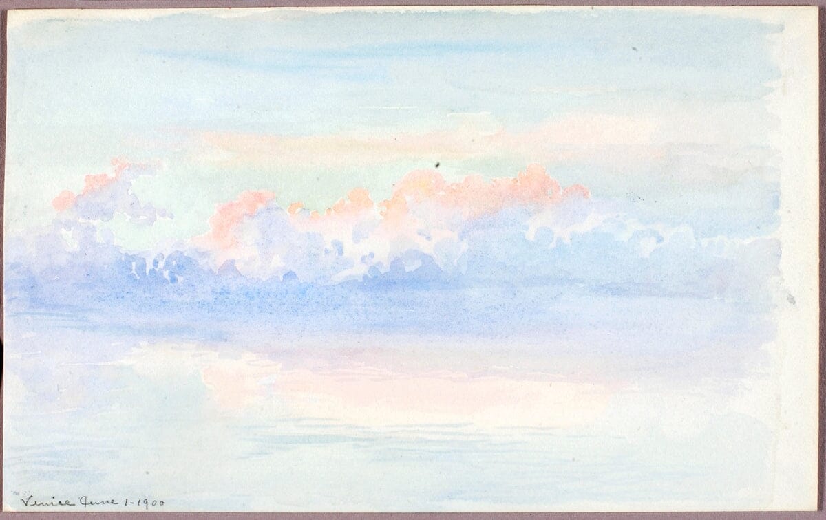 Venice Clouds (1901) | Pink pastel desk home inspo | George Elbert Burr Posters, Prints, & Visual Artwork The Trumpet Shop   