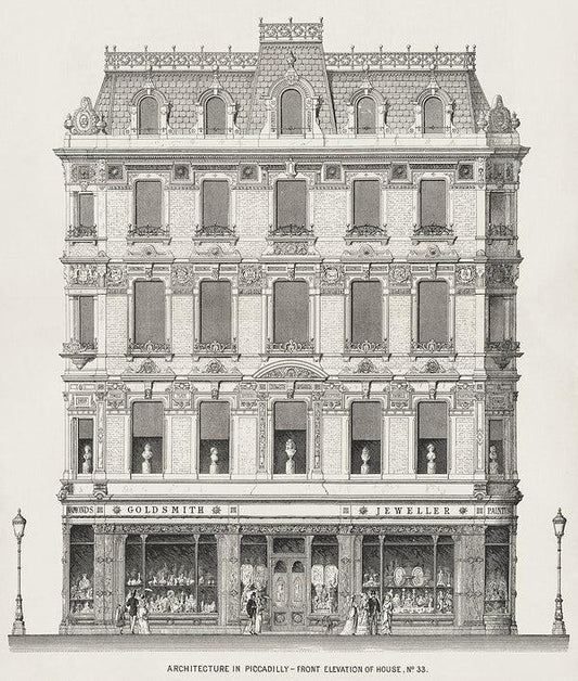 Piccadilly Architecture (London, 1800s) | Home office prints Posters, Prints, & Visual Artwork The Trumpet Shop   