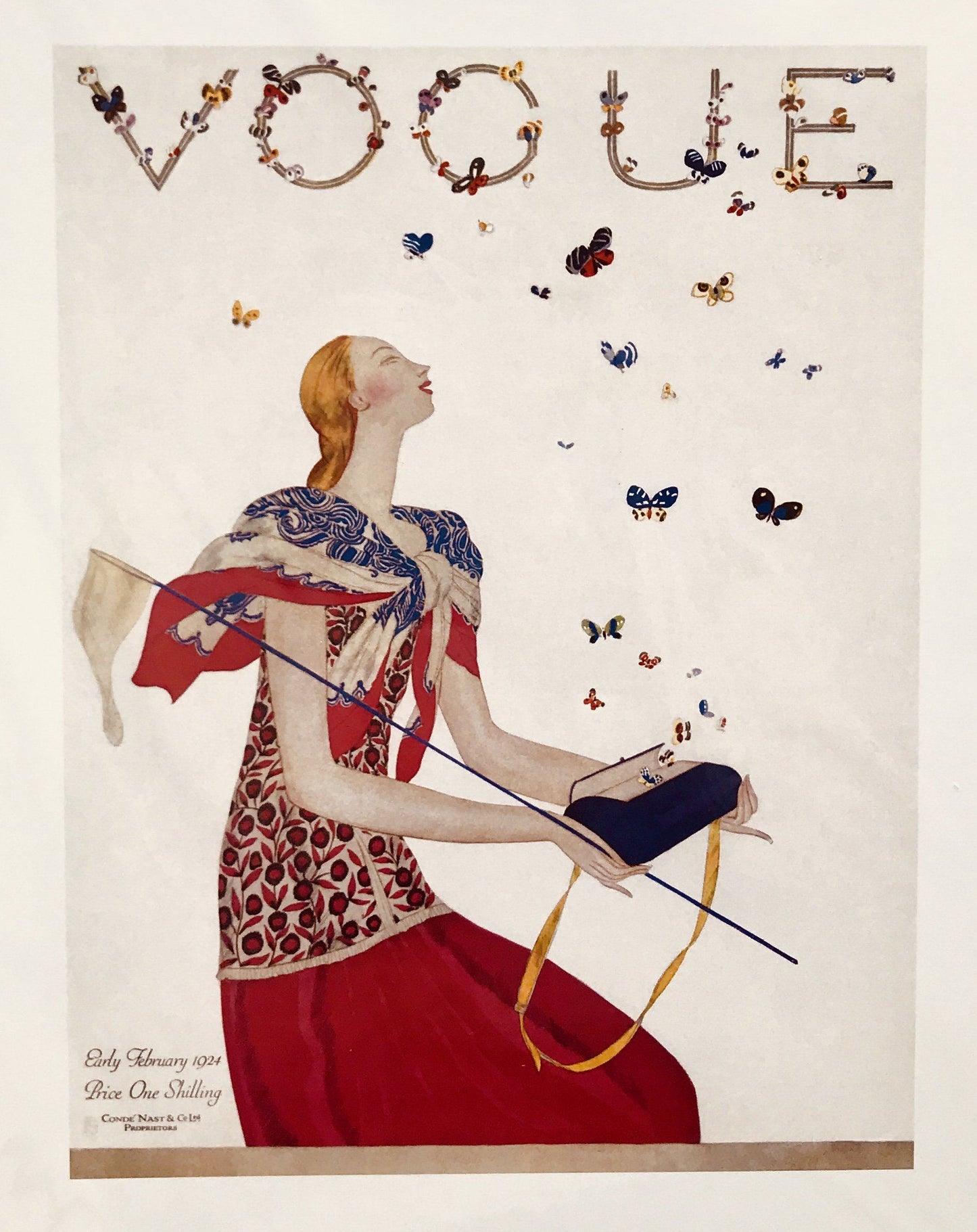 Vogue cover art print (February 1924) | Eduardo Benito  The Trumpet Shop   