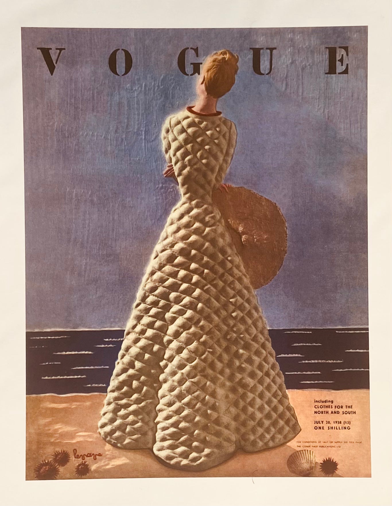 Vogue cover art print (July, 1938) | Georges Lepape  The Trumpet Shop   