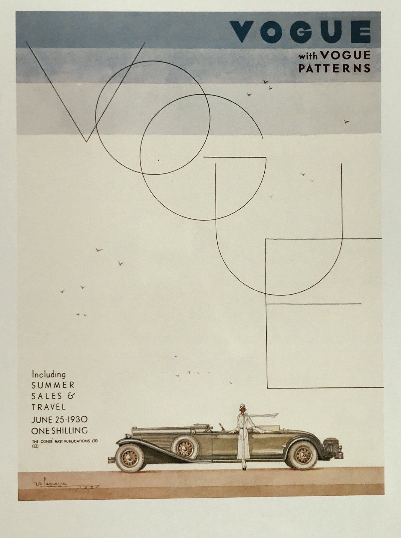 Vogue cover art print (June 1930) | Georges Lepape  The Trumpet Shop   
