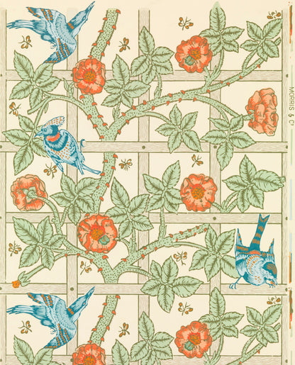 William Morris floral design "Trellis" wall art print (19th C) Posters, Prints, & Visual Artwork The Trumpet Shop   